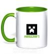 Чашка с цветной ручкой Minecraft green Зеленый фото