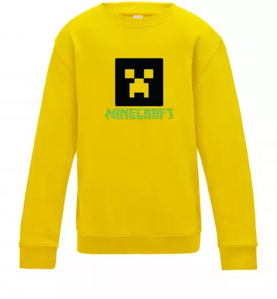 Дитячий світшот Minecraft green Сонячно жовтий фото