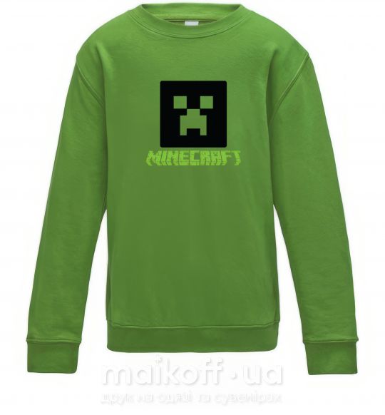 Детский Свитшот Minecraft green Лаймовый фото