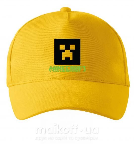 Кепка Minecraft green Солнечно желтый фото