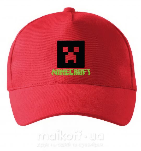 Кепка Minecraft green Червоний фото