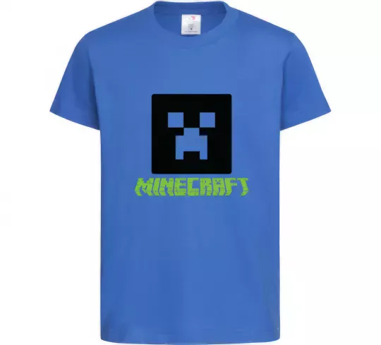 Дитяча футболка Minecraft green Яскраво-синій фото