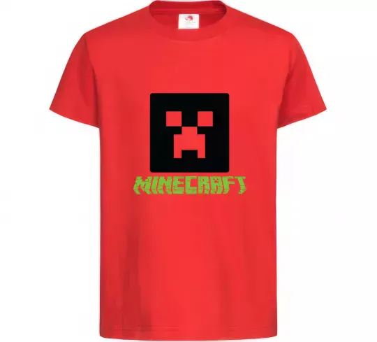 Дитяча футболка Minecraft green Червоний фото