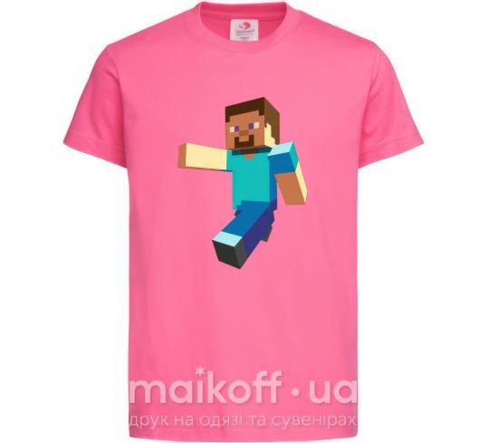 Дитяча футболка Minecraft Lego Яскраво-рожевий фото