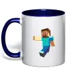 Чашка с цветной ручкой Minecraft Lego Глубокий темно-синий фото