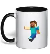 Чашка с цветной ручкой Minecraft Lego Черный фото