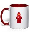 Чашка с цветной ручкой Lego Red Красный фото