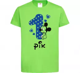 Детская футболка Один рік Лаймовый фото