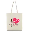 Эко-сумка i love my big sister Бежевый Эко-сумка i love my big sister Бежевый фото