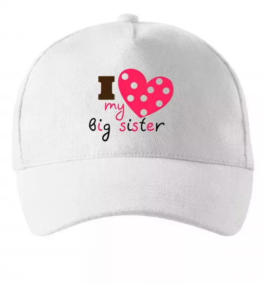 Кепка i love my big sister Белый фото