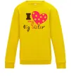 Детский Свитшот i love my big sister Солнечно желтый фото