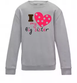 Детский Свитшот I love my sister Черный фото