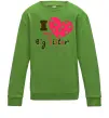 Детский Свитшот i love my big sister Лаймовый фото