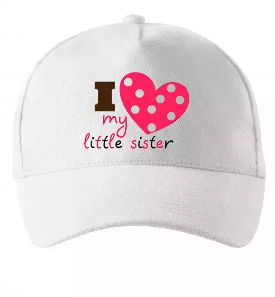 Кепка I love my little sister Білий фото