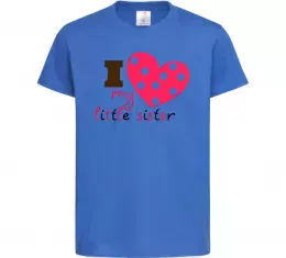 Детская футболка I love my little sister Ярко-синий фото