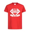 Детская футболка my dad is my hero Красный фото