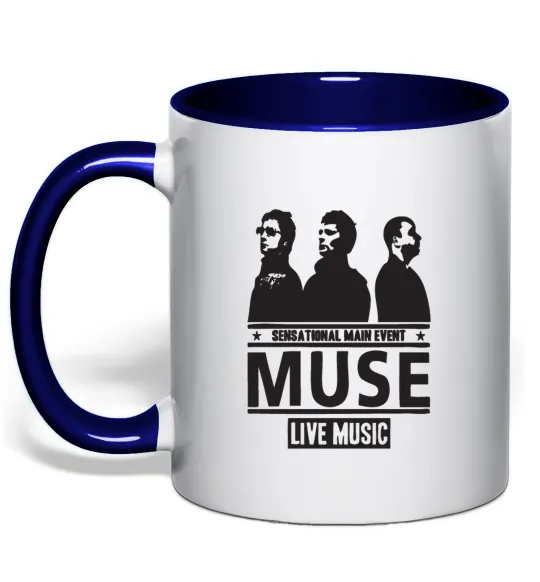 Чашка з кольоровою ручкою Muse group Глибокий темно-синій фото