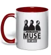 Чашка з кольоровою ручкою Muse group Червоний Чашка з кольоровою ручкою Muse group Червоний фото