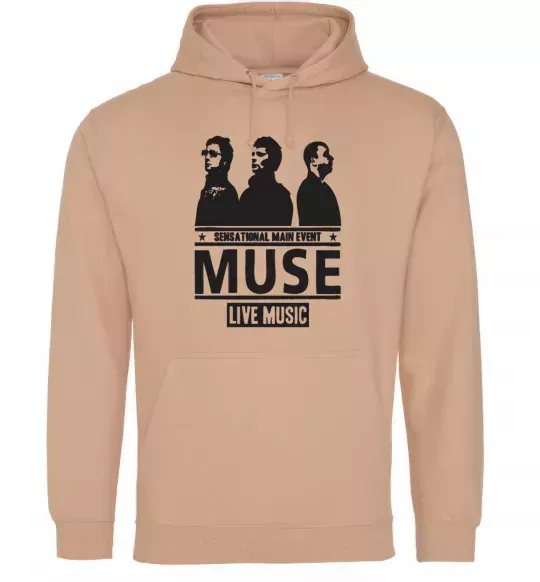 Мужская толстовка (худи) Muse group Песочный фото