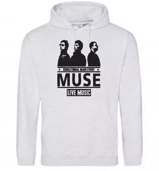 Женская толстовка (худи) Muse group Серый меланж фото