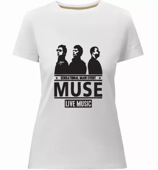 Женская премиум футболка Muse group Белый фото