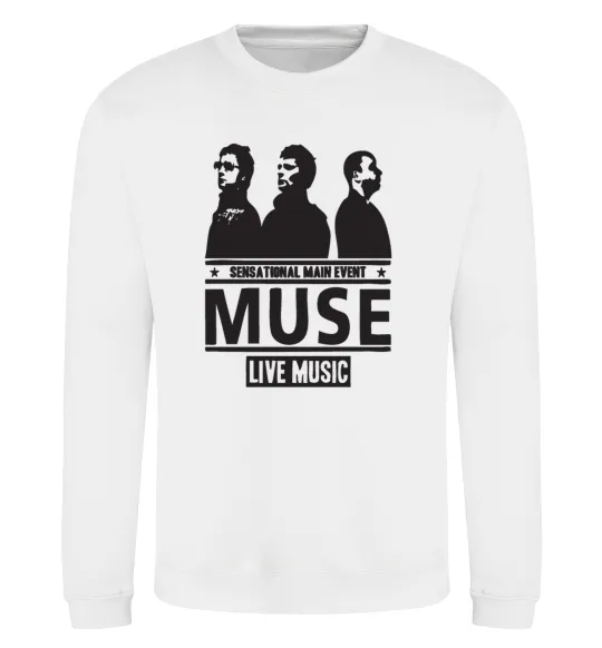 Світшот Muse group Білий фото