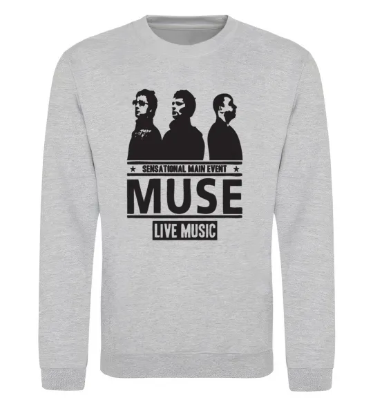 Світшот Muse group Сірий меланж фото