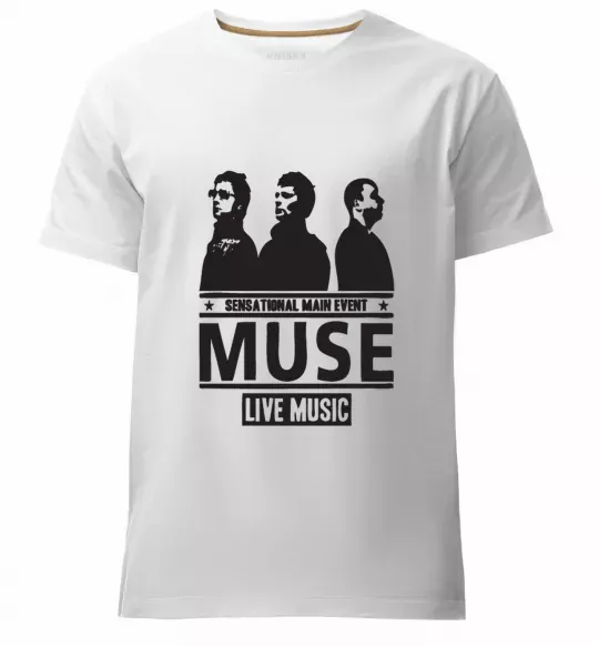 Мужская премиум футболка Muse group Белый фото