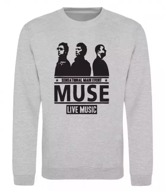Свитшот Muse group Серый меланж фото