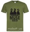 Мужская футболка Muse group Оливковый фото
