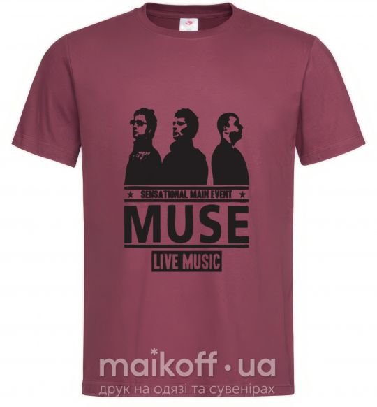 Мужская футболка Muse group Бордовый фото