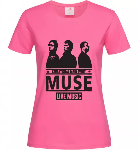 Женская футболка Muse group Ярко-розовый фото