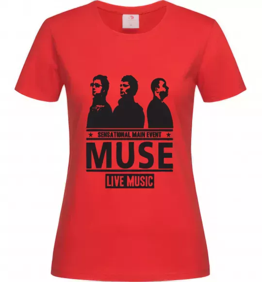 Женская футболка Muse group Красный фото