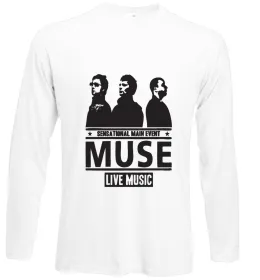Лонгслів Muse logo white Чорний фото