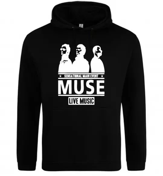 Мужская толстовка (худи) Muse group Черный фото