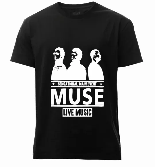 Мужская премиум футболка Muse group Черный фото