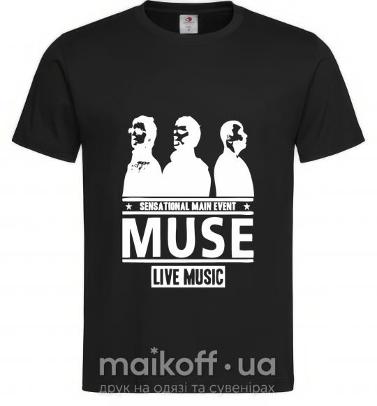Чоловіча футболка Muse group Чорний фото