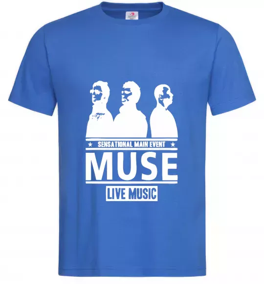 Мужская футболка Muse group Ярко-синий фото