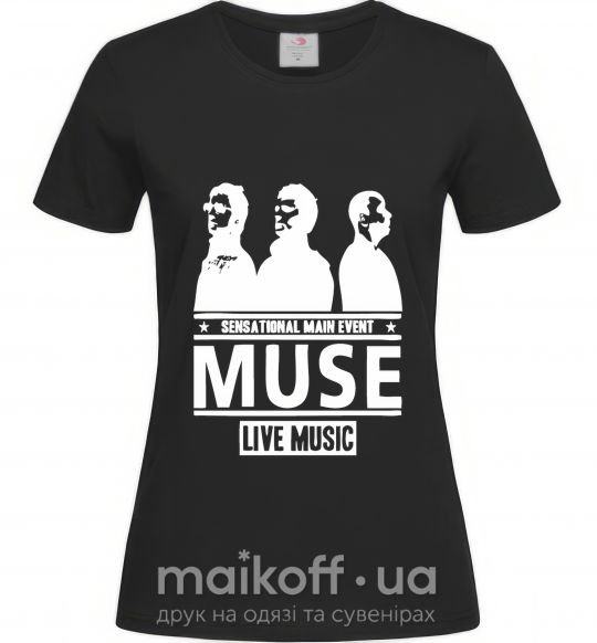 Женская футболка Muse group Черный фото