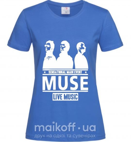 Жіноча футболка Muse group Яскраво-синій фото