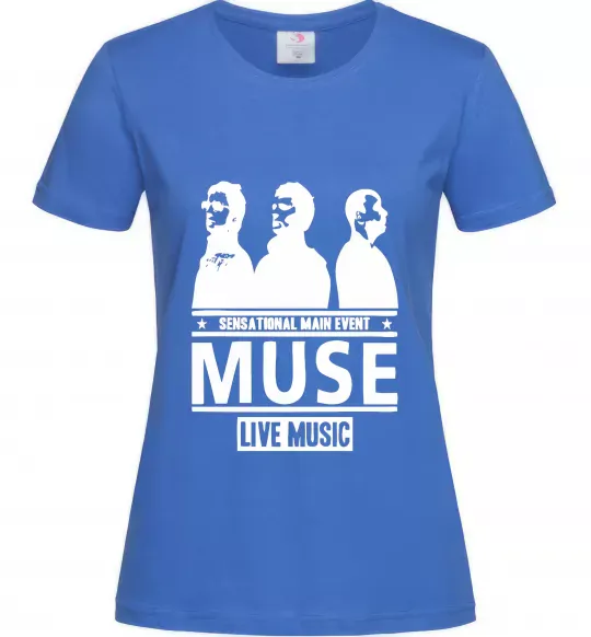 Женская футболка Muse group Ярко-синий фото