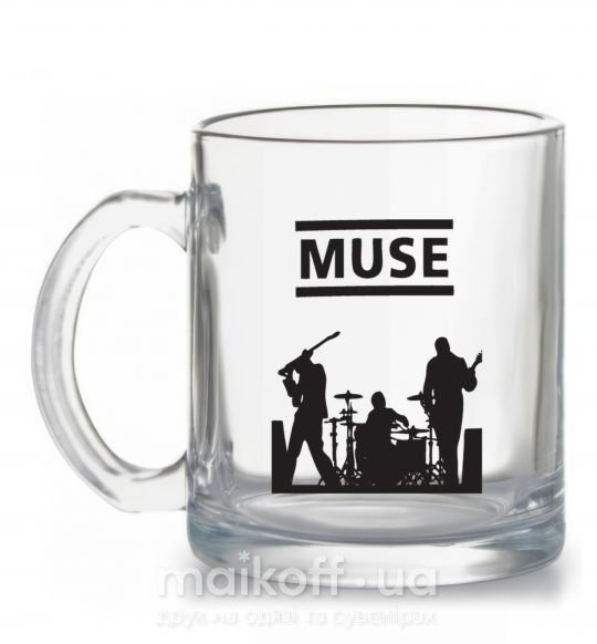 Чашка скляна Muse siluet Прозорий фото