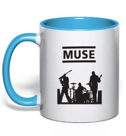 Чашка з кольоровою ручкою Muse siluet