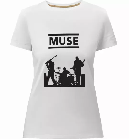 Жіноча преміум футболка Muse siluet Білий фото