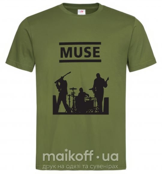Мужская футболка Muse siluet Оливковый фото