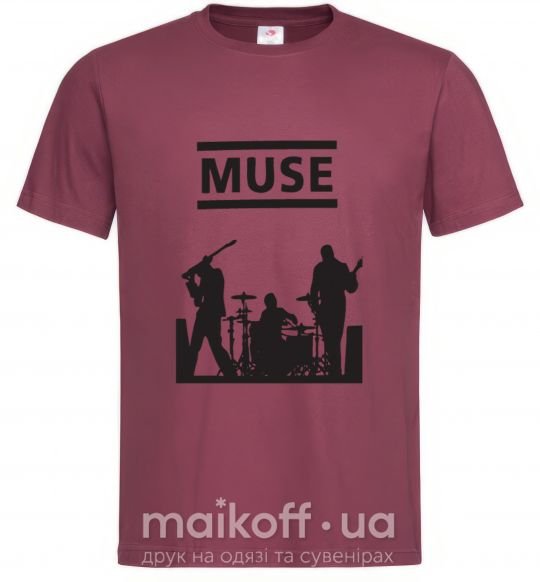Чоловіча футболка Muse siluet Бордовий фото