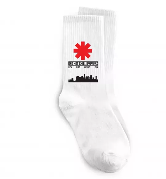 Носки Red hot chili peppers city Белый фото