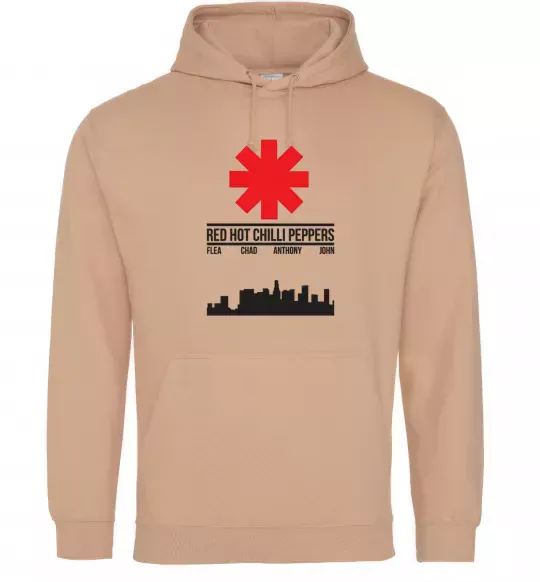 Мужская толстовка (худи) Red hot chili peppers city Песочный фото