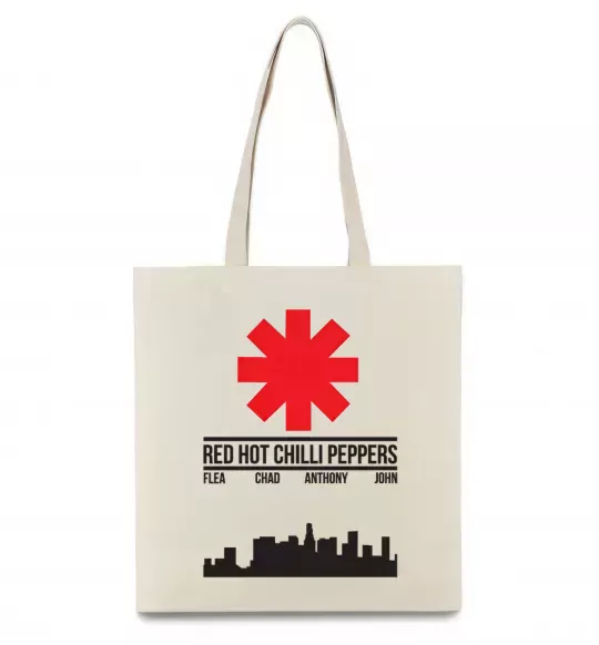 Эко-сумка Red hot chili peppers city Бежевый фото