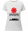 Жіноча преміум футболка Red hot chili peppers city Білий фото